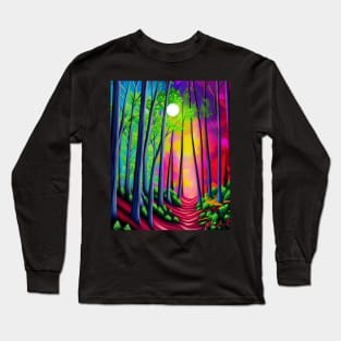 Beautiful Forest Moonlight Long Sleeve T-Shirt